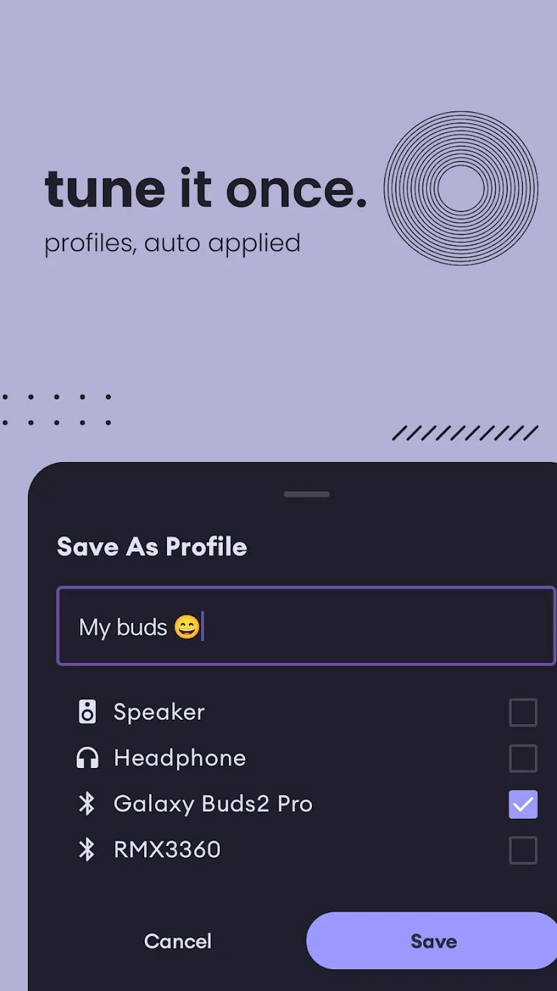 Capture d'écran de l'application Echo Equalizer 5