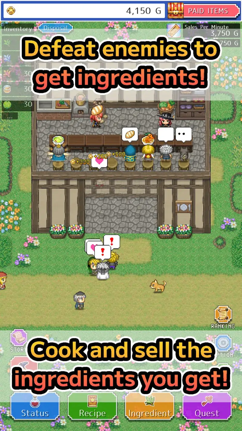 Capture d'écran 1 de RPG Restaurant Idle Hack&Slash