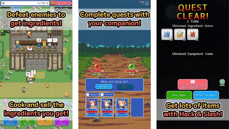 Capture d'écran 5 de RPG Restaurant Idle Hack&Slash