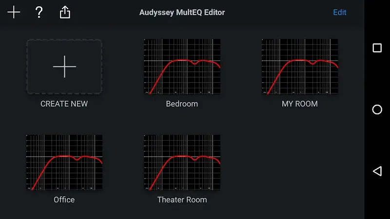 Tangkapan layar aplikasi Audyssey MultEQ Editor 2