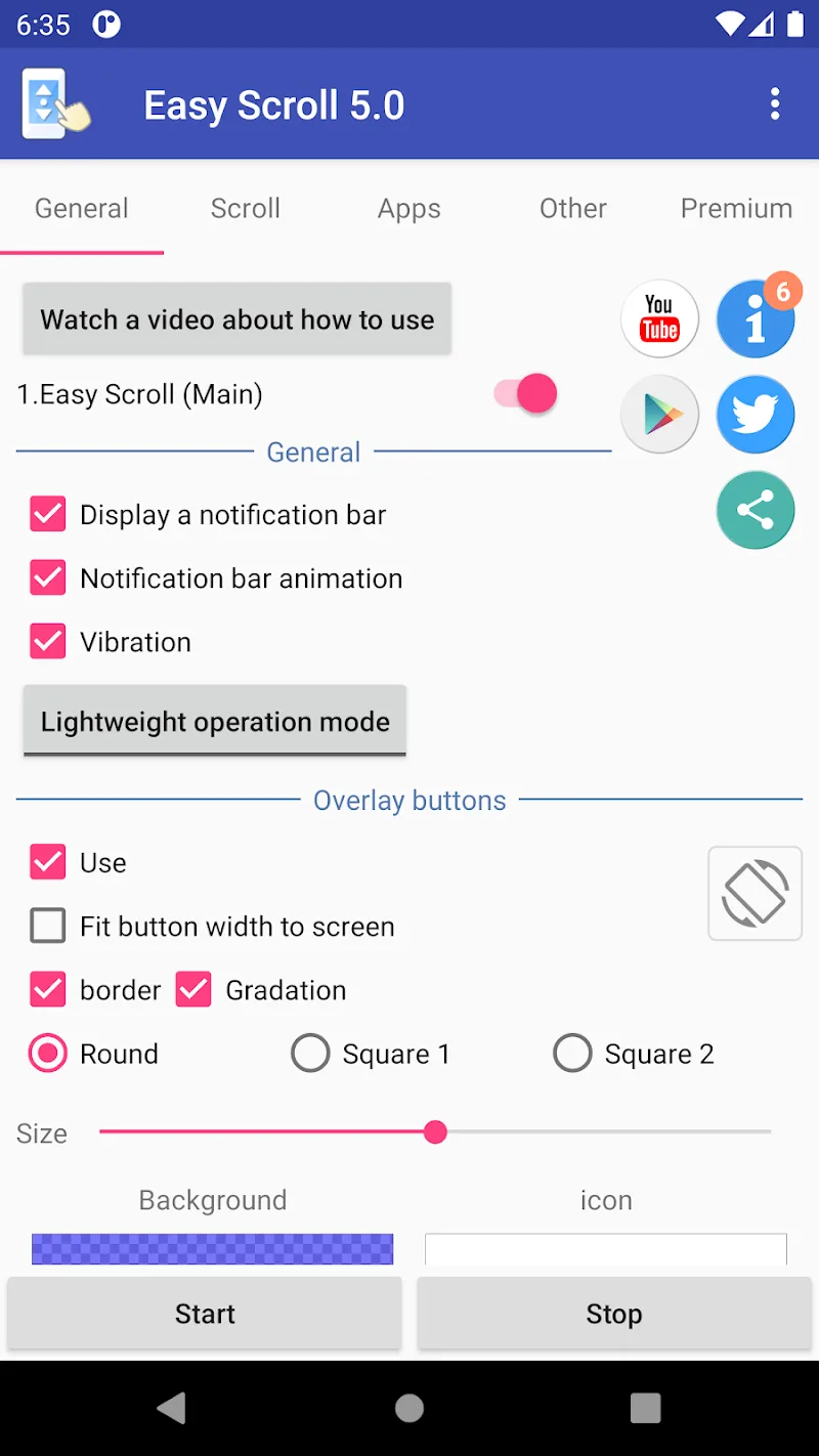 Tangkapan layar Easy Scroll 2