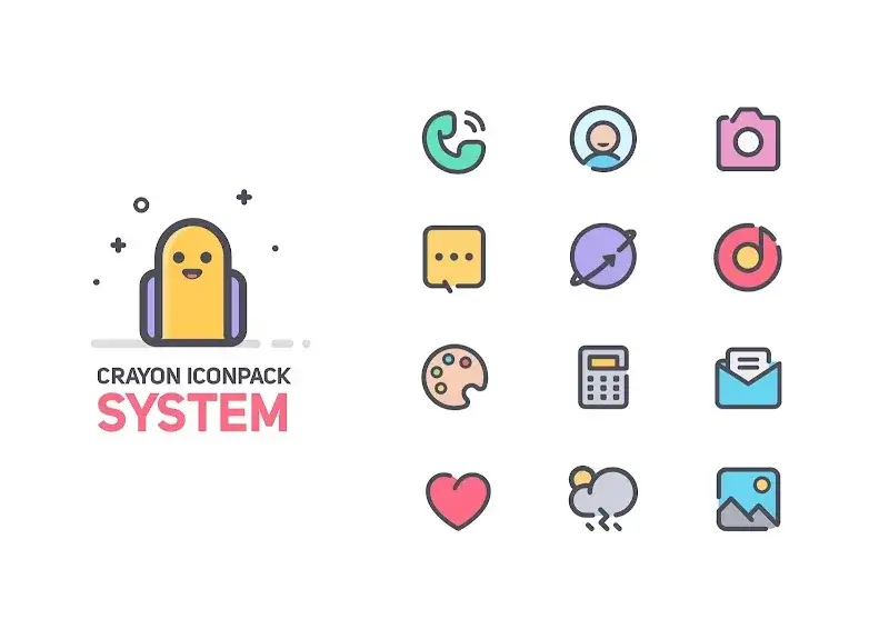 Capture d'écran Crayon Icon Pack 2