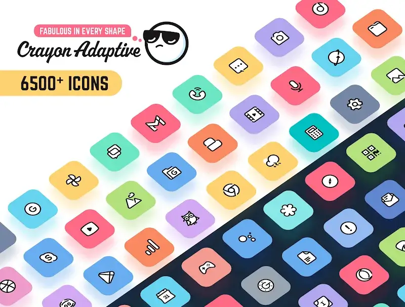 Crayon Adaptive IconPack preview screenshot 1