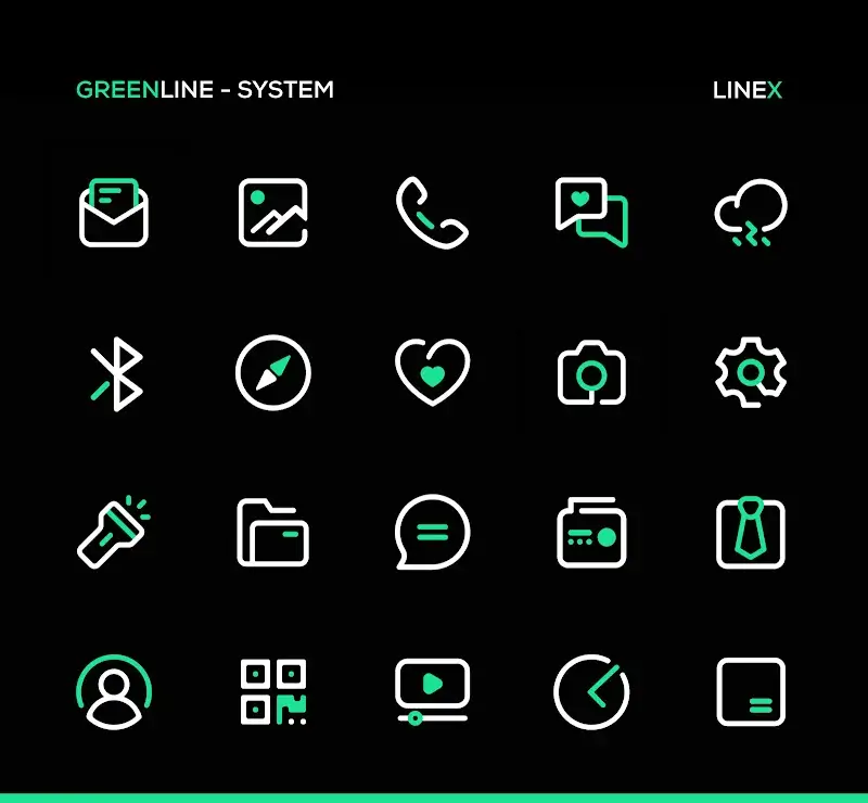 GreenLine Icon Pack : LineX screenshot 6