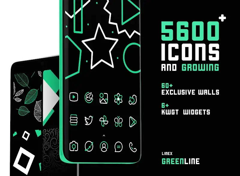 GreenLine Icon Pack : LineX screenshot 1