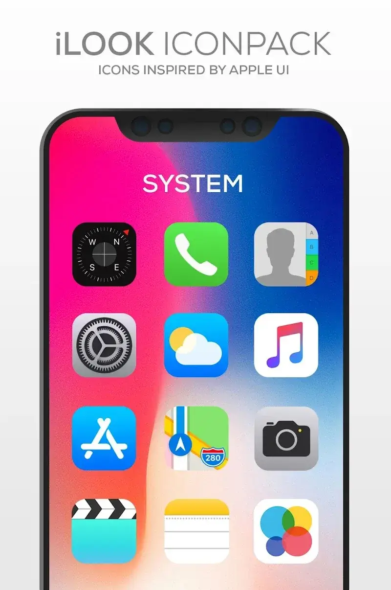 Tangkapan layar iLOOK Icon pack UX THEME 1