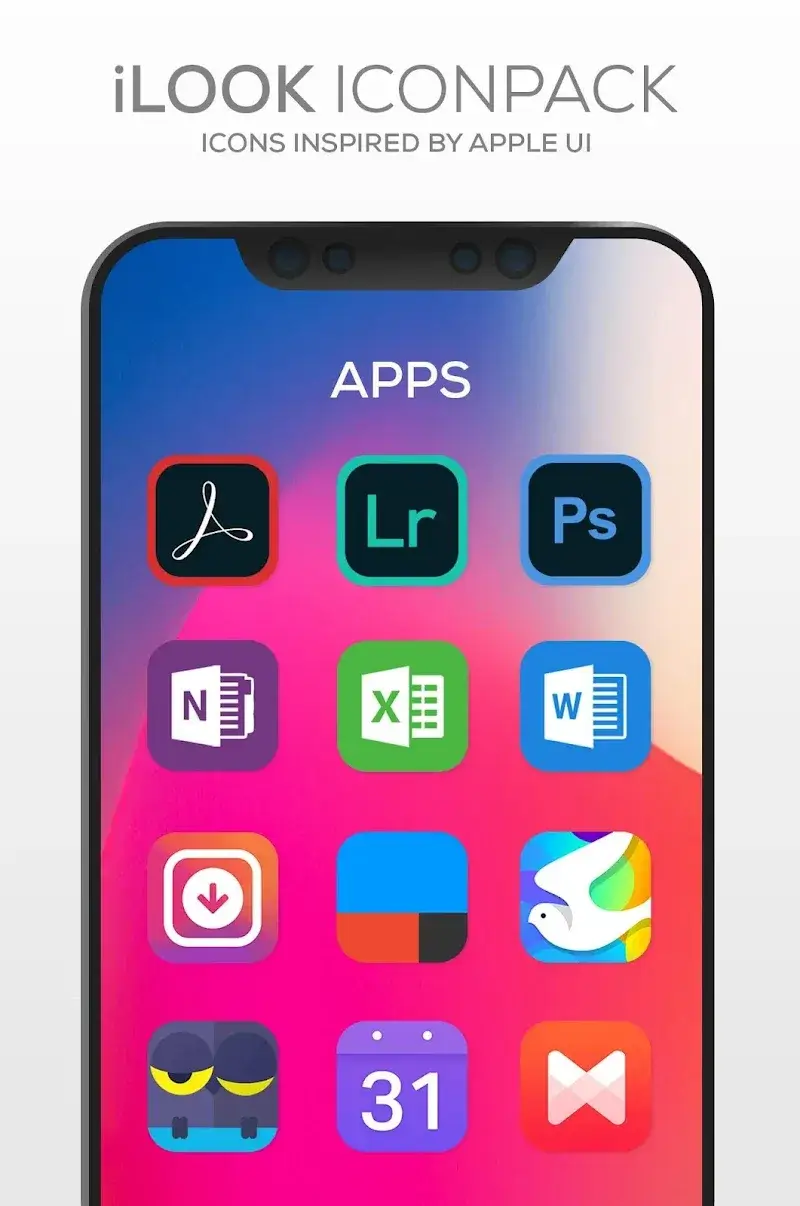 Tangkapan layar iLOOK Icon pack UX THEME 4