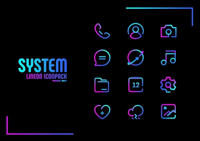 Captura de tela 1 do Lineon Icon Pack: LineX