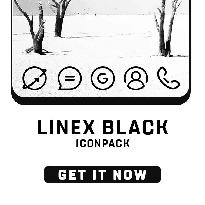 LineX Black Icon Pack Visual Preview 5
