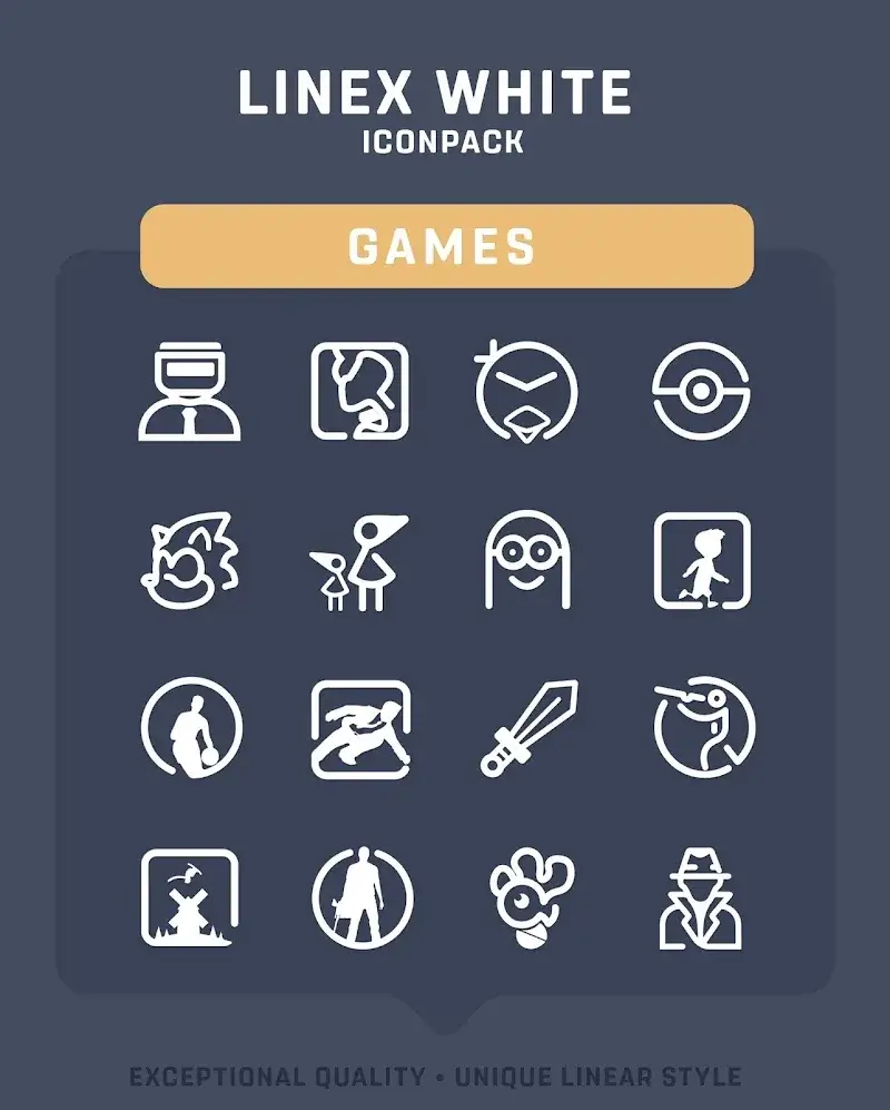 LineX White Icon Pack preview screenshot 6