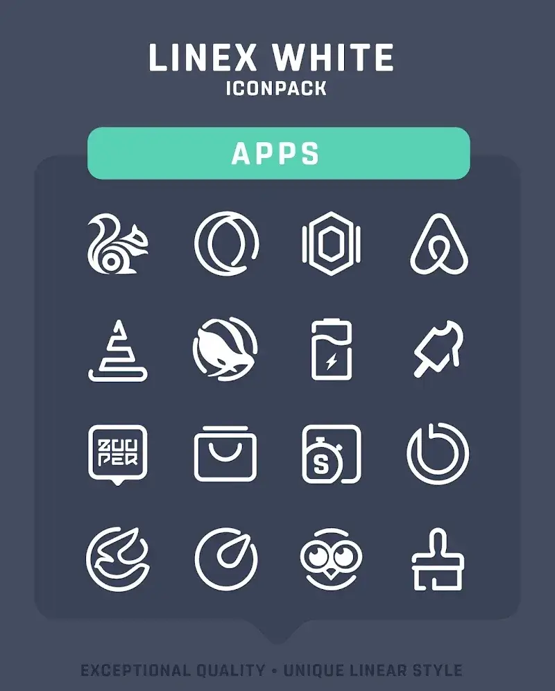 LineX White Icon Pack preview screenshot 5