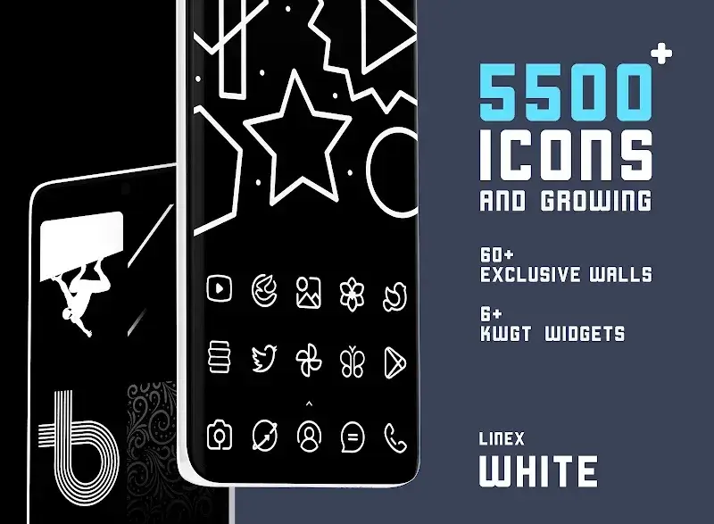LineX White Icon Pack preview screenshot 1