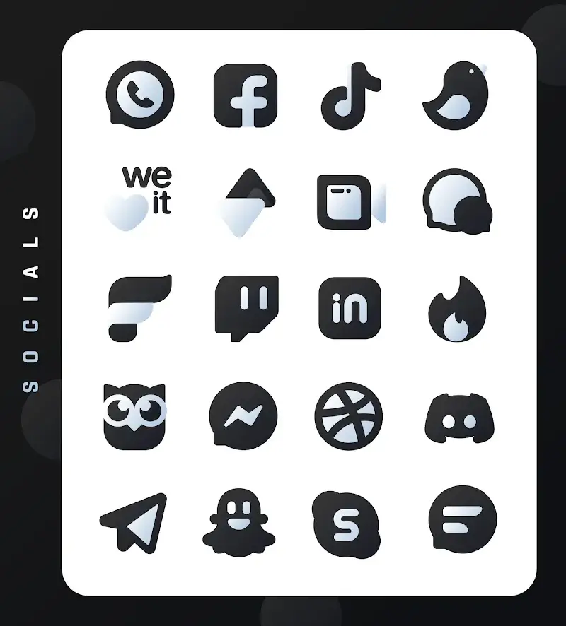 Black Icon Pack : LuX screenshot 4