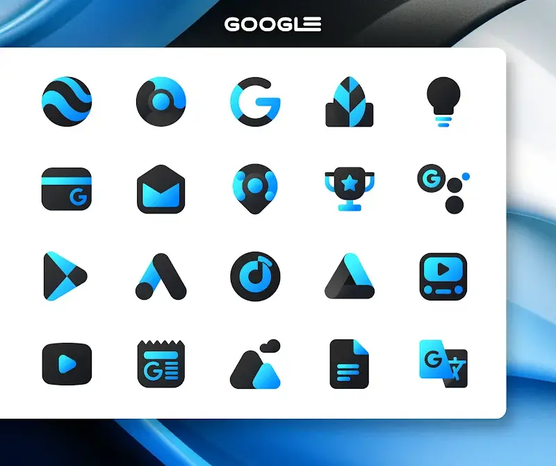 Captura de pantalla 2 de Blue Icon Pack: LuXBlue