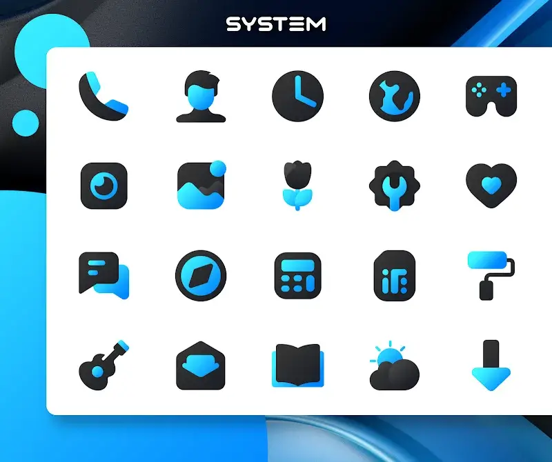 Captura de pantalla 1 de Blue Icon Pack: LuXBlue