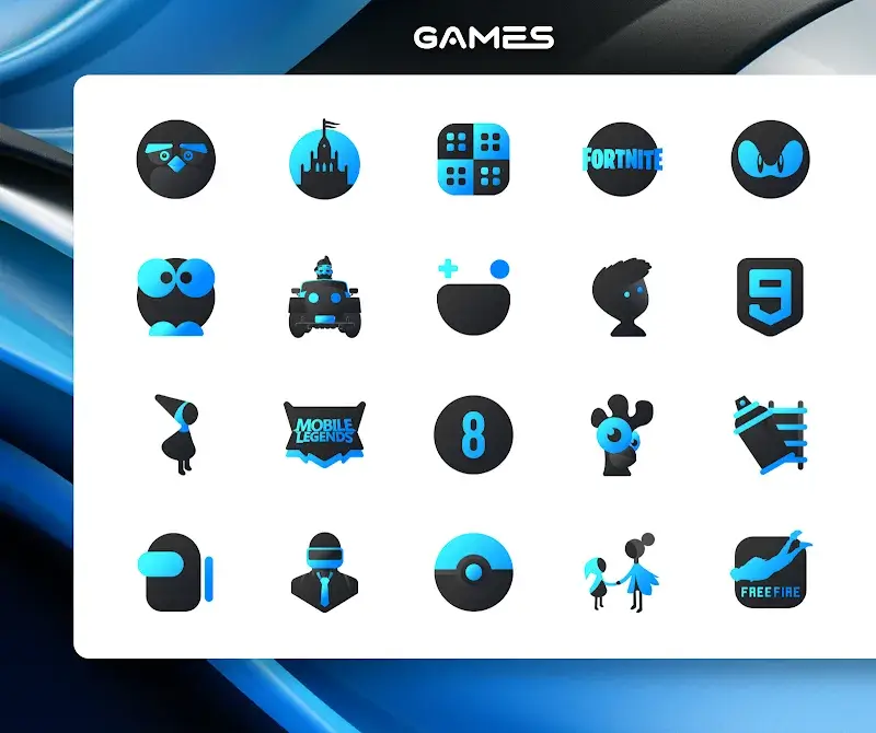 Captura de pantalla 5 de Blue Icon Pack: LuXBlue