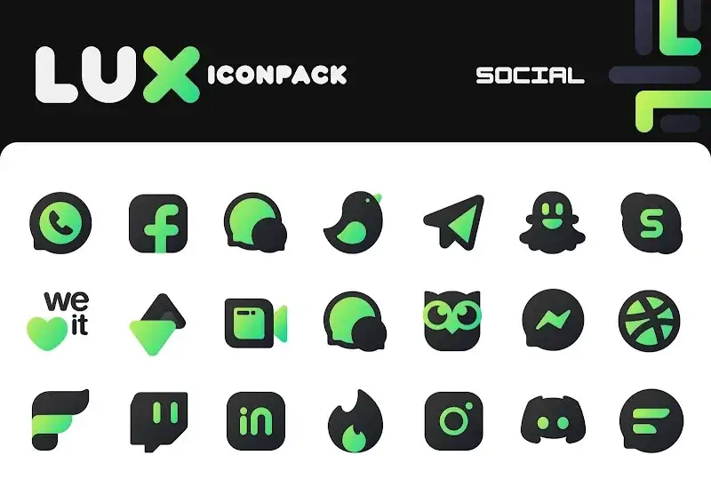 Green Icon Pack: LuX screenshot 4