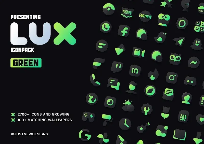 Green Icon Pack: LuX screenshot 1