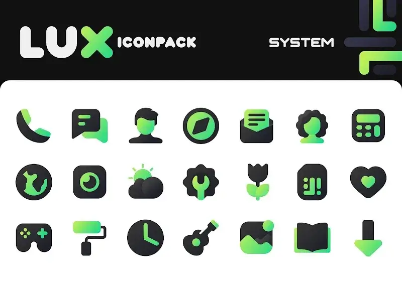 Green Icon Pack: LuX screenshot 2