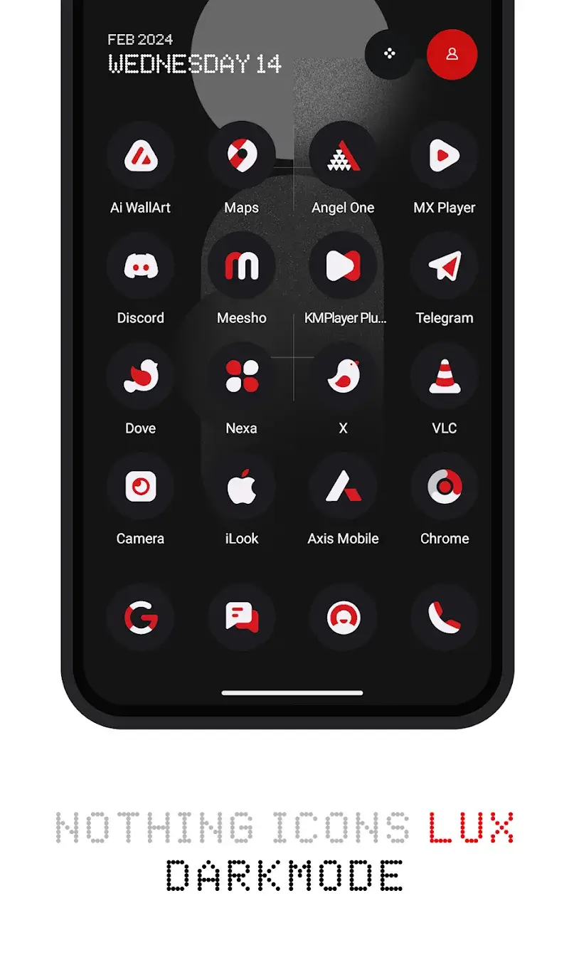 Tangkapan layar LuX : Nothing Icon Pack 2