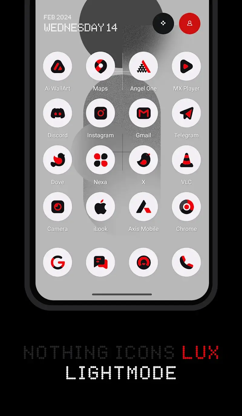 Tangkapan layar LuX : Nothing Icon Pack 3