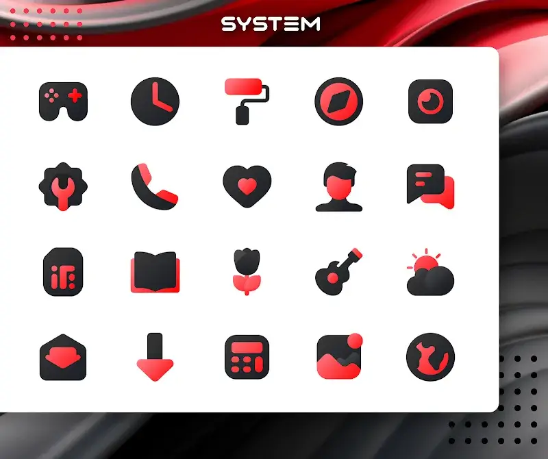 Red IconPack: LuXRed screenshot 2