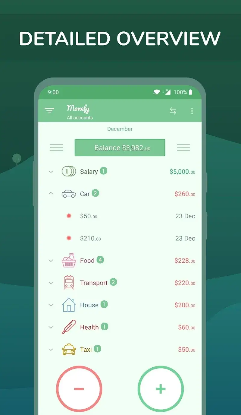 Monefy capture d'écran 2