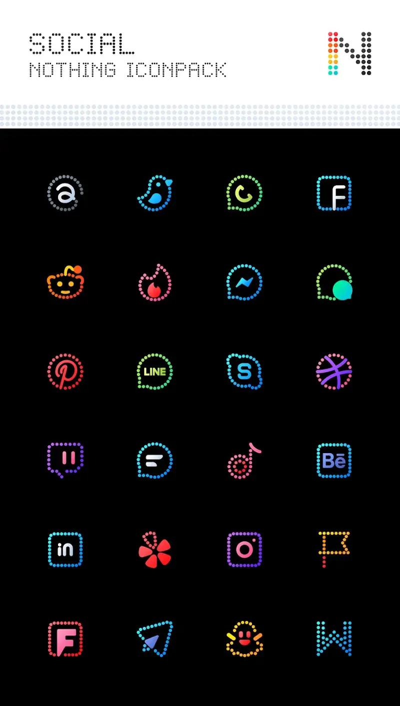 Capture d'écran Neon : Dots Iconpack 3