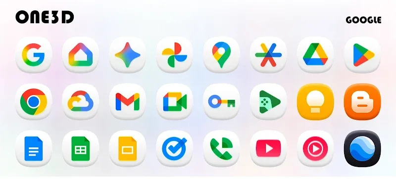 Tangkapan layar One3D - Icon Pack 6