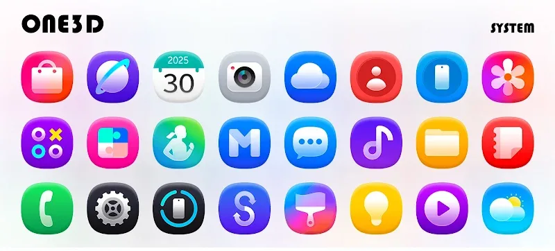 Tangkapan layar One3D - Icon Pack 5