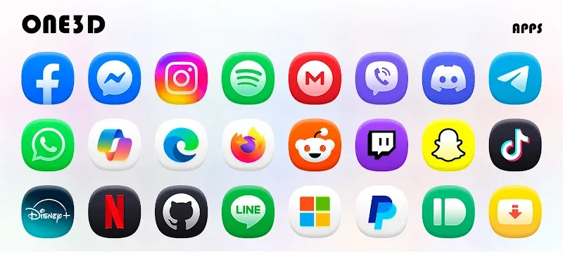 Tangkapan layar One3D - Icon Pack 4