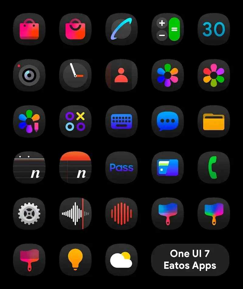 OnePro Dark - Icon Pack screenshot 3