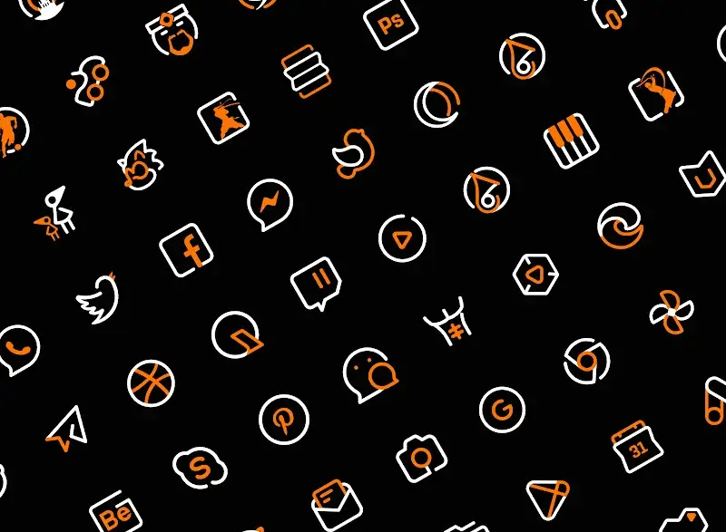 OrangeLine IconPack : LineX capture d'écran 3
