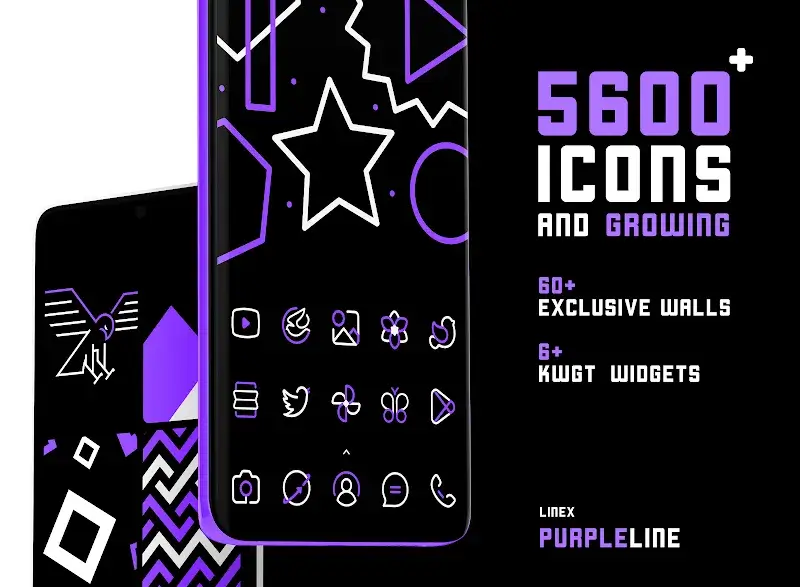 PurpleLine Icon Pack : LineX screenshot 1