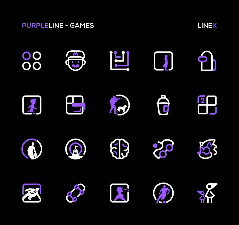 PurpleLine Icon Pack : LineX screenshot 5