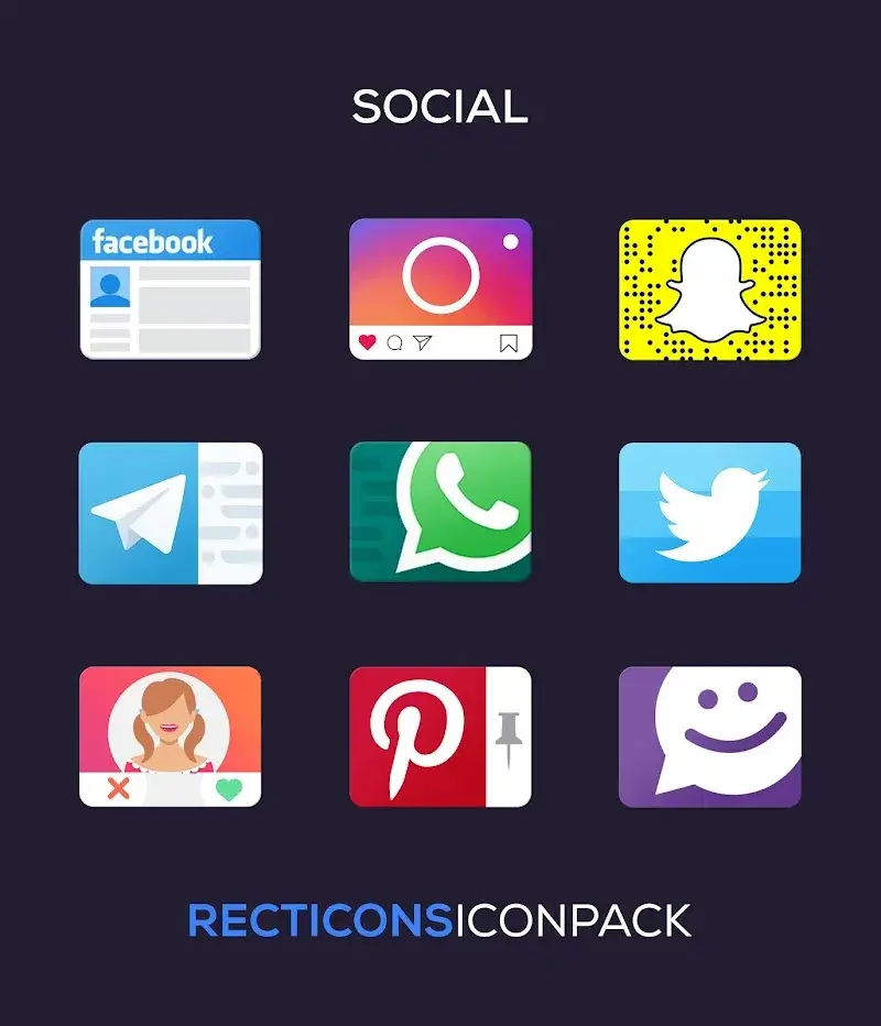 Recticons – Icon Pack captura 2