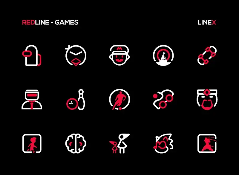 RedLine Icon Pack: LineX Screenshot 5