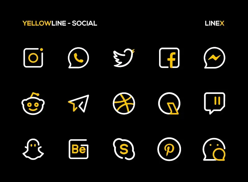 YellowLine Icon Pack: LineX - Capture d'écran 4