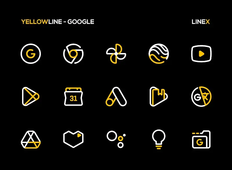YellowLine Icon Pack: LineX - Capture d'écran 3