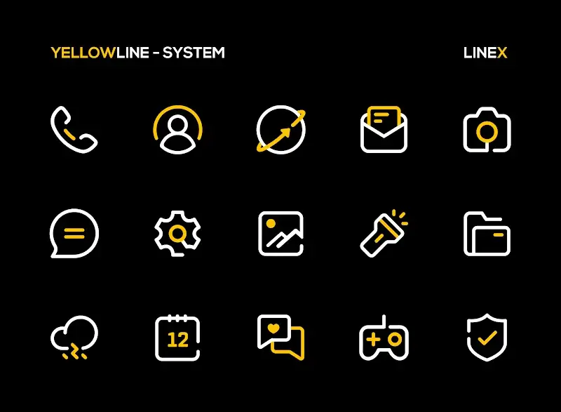 YellowLine Icon Pack: LineX - Capture d'écran 2