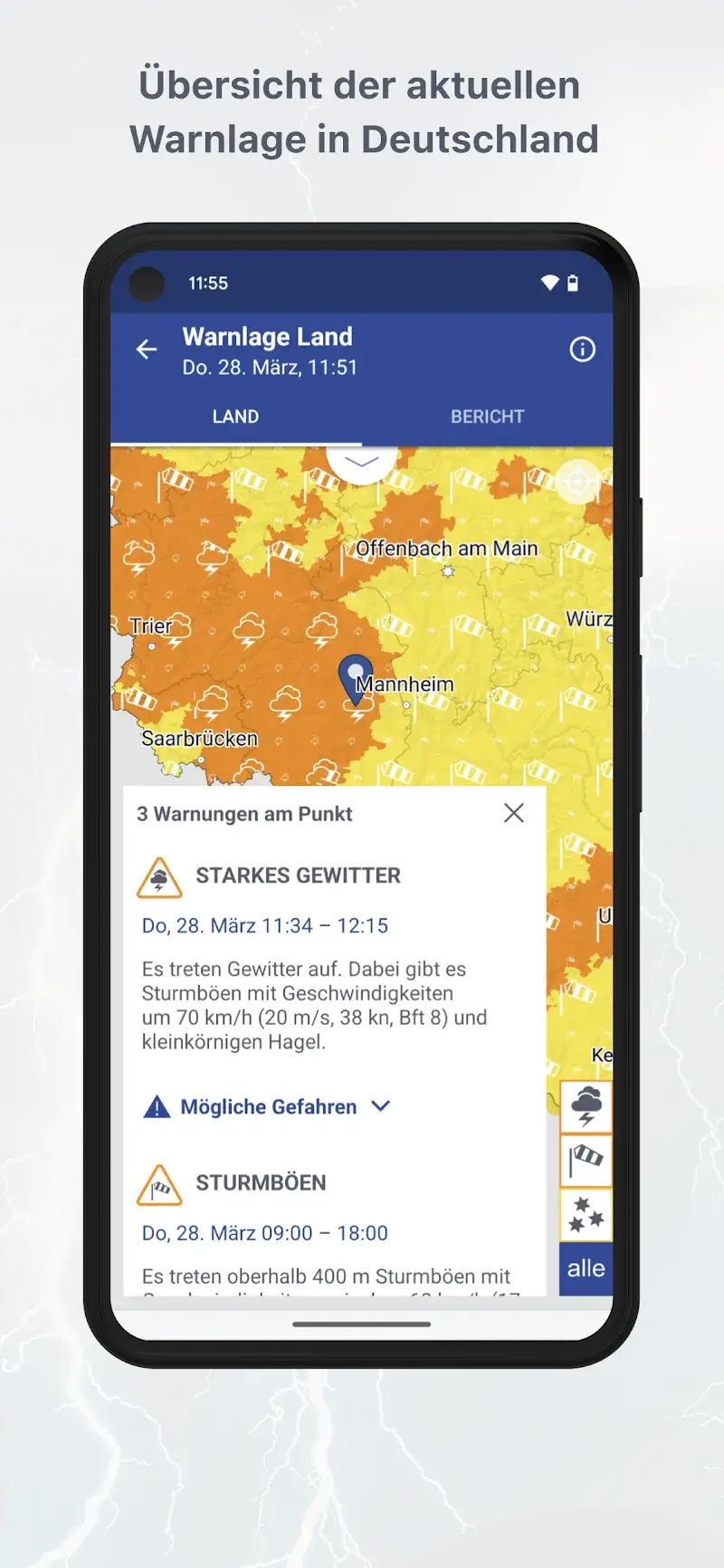 WarnWetter screenshot 2