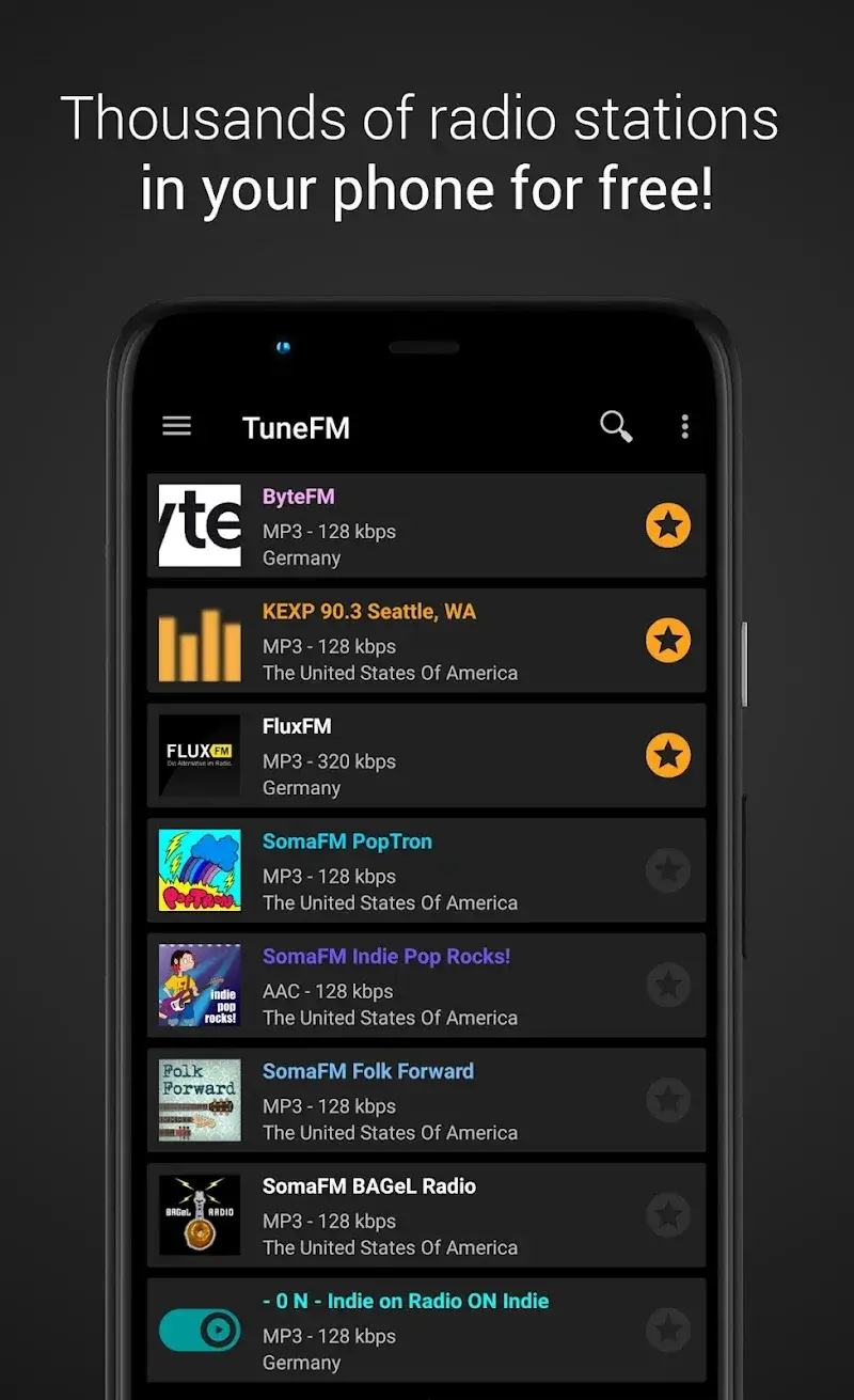 TuneFm captura de pantalla 2