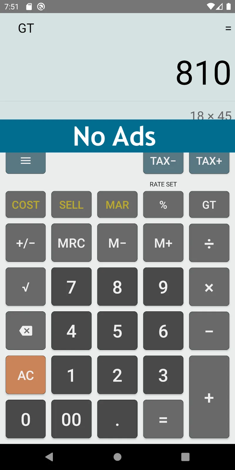 Capture d'écran 1 de Calculator: SimpleCalc+