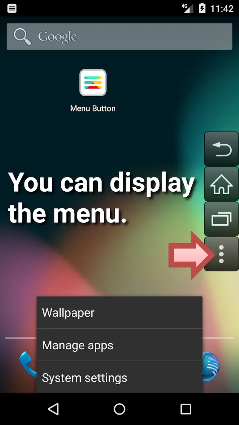 Captura de Pantalla de Menu Button 1