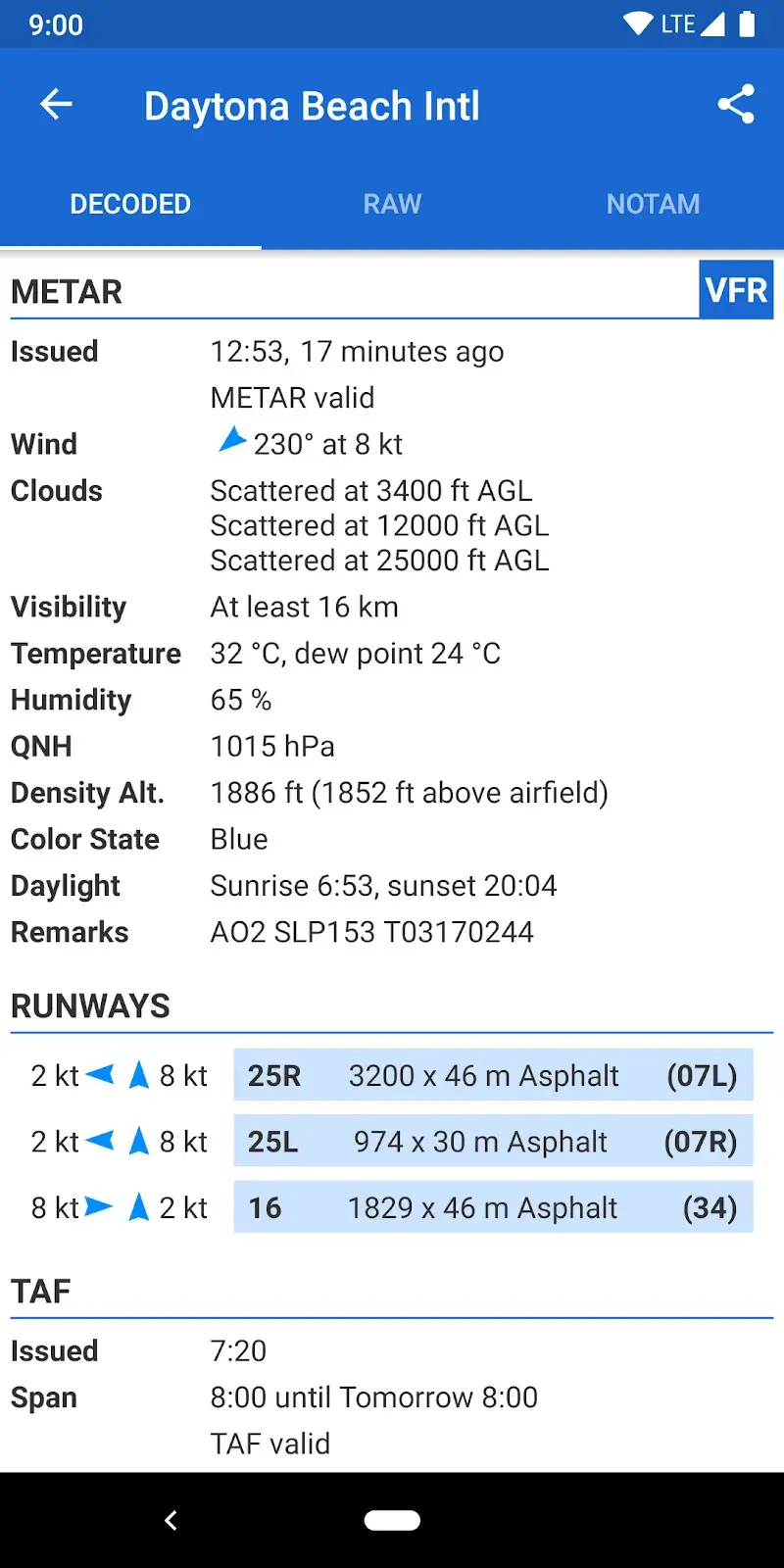 Avia Weather screenshot 2
