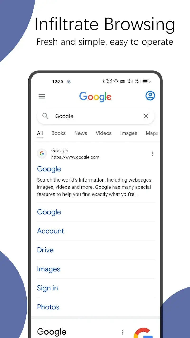 Capture d'écran Rainsee Browser 3