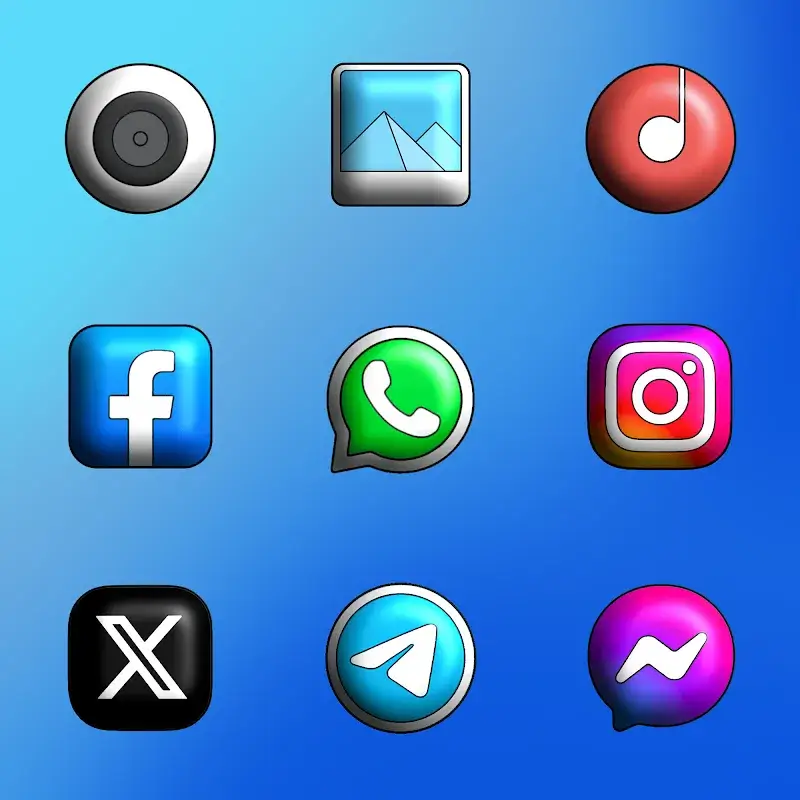 Capture d'écran 3 de MiOS 3D - Icon Pack