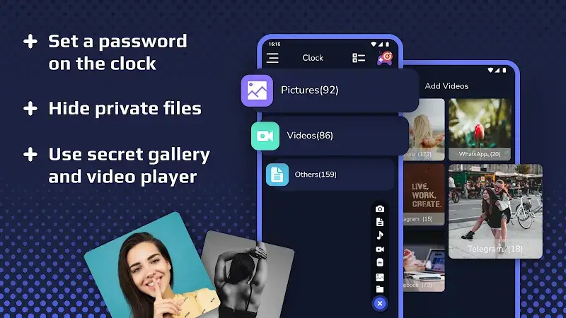 Clock Vault - Secret Folder captura de pantalla 2
