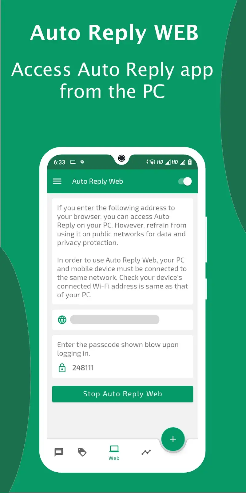 Capture d'écran 4 Auto Reply Chat Bot
