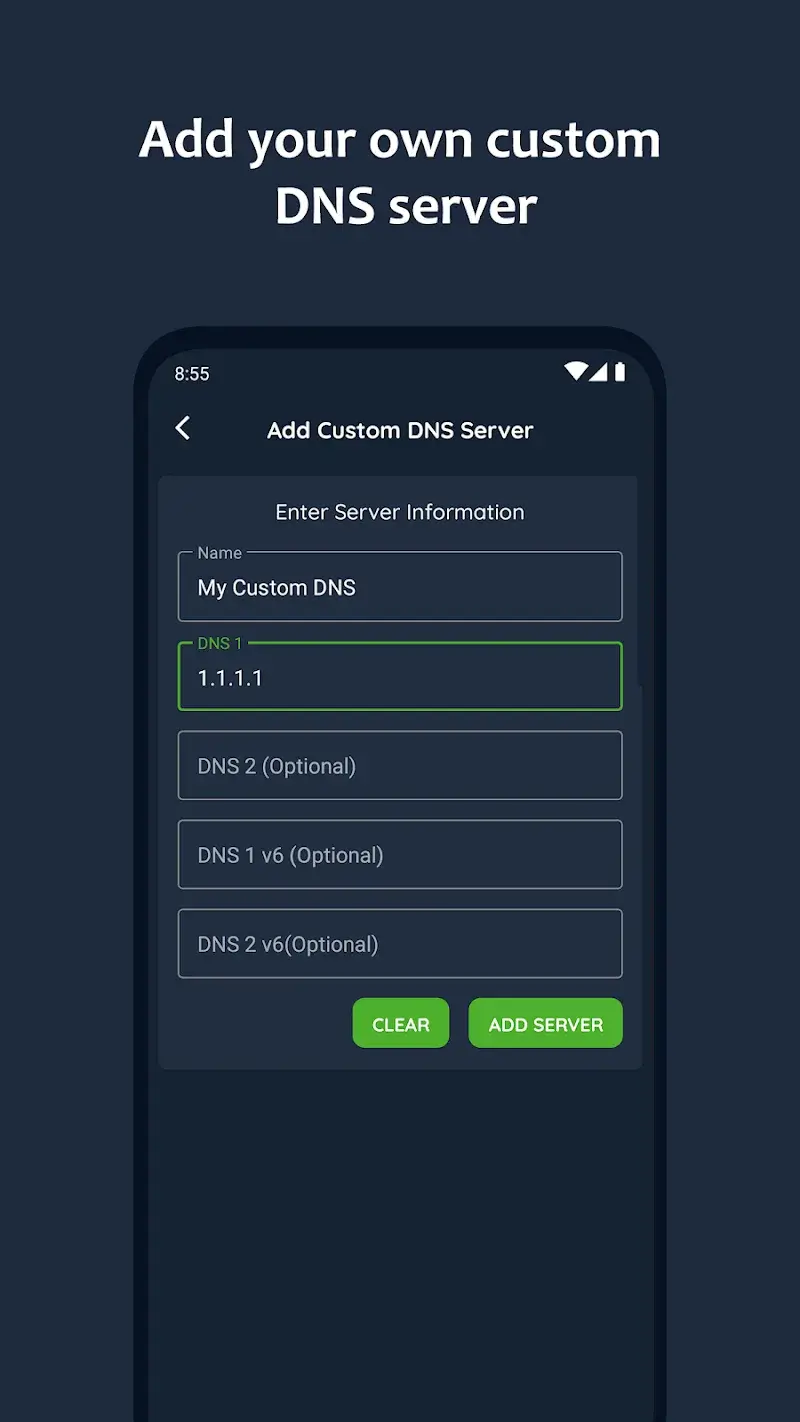 Captura de pantalla de DNS Changer 5